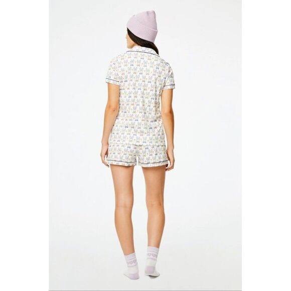 Roller Rabbit Celebration Bunnies Polo Pajama Set Size P - Picture 3 of 15